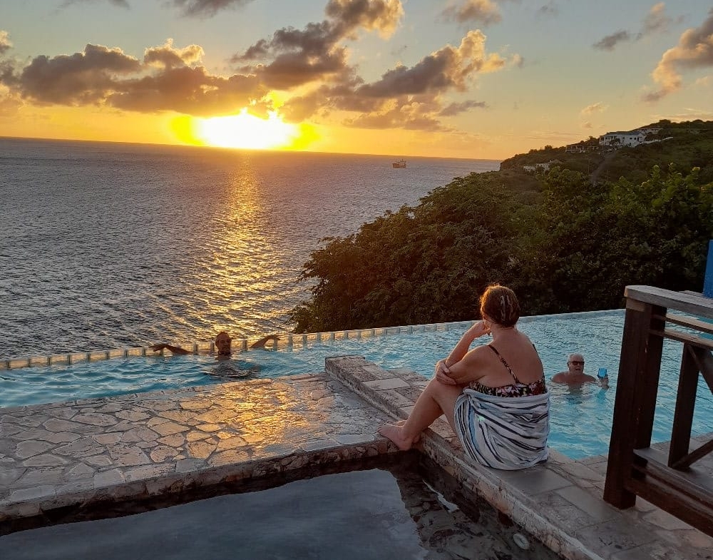 Sunset at the Calypso Bay Resort Pool