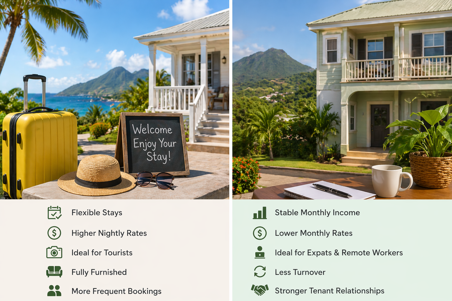 Short-Term vs Long-Term Vacation Rentals in St. Kitts: Which is Better?
