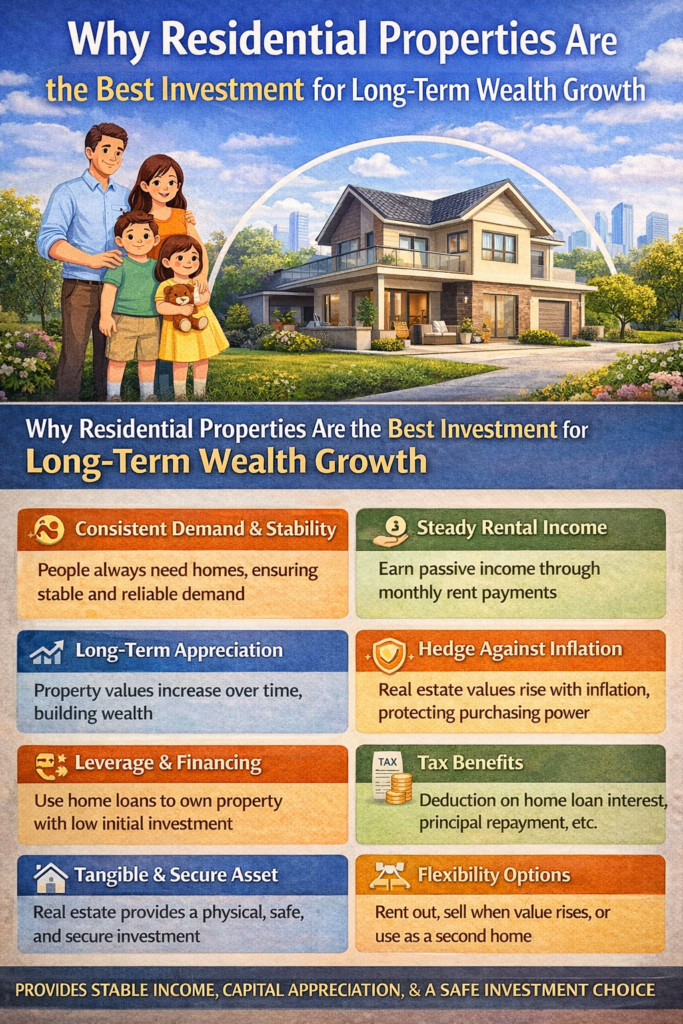 Why Residential Properties Are the Best Investment for Long-Term Wealth Growth
