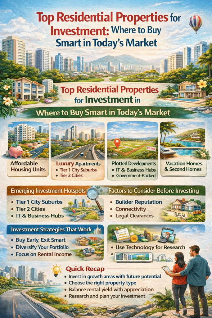 Top Residential Properties for Investment: Where to Buy Smart in Today’s Market